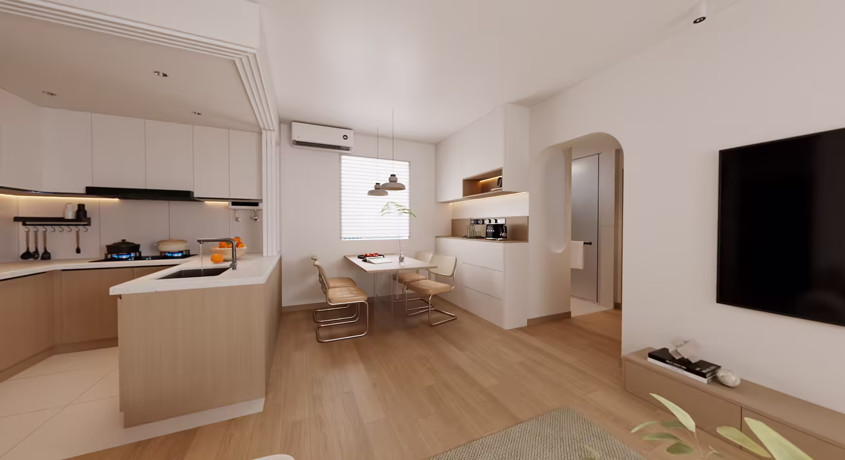 福田区银庄大厦-原木风效果图